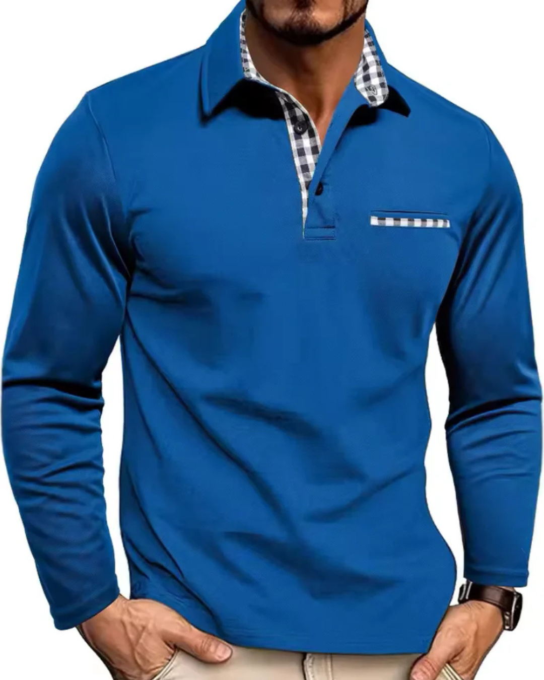 Herren-Poloshirt mit langen Ärmeln – Herren-Poloshirts