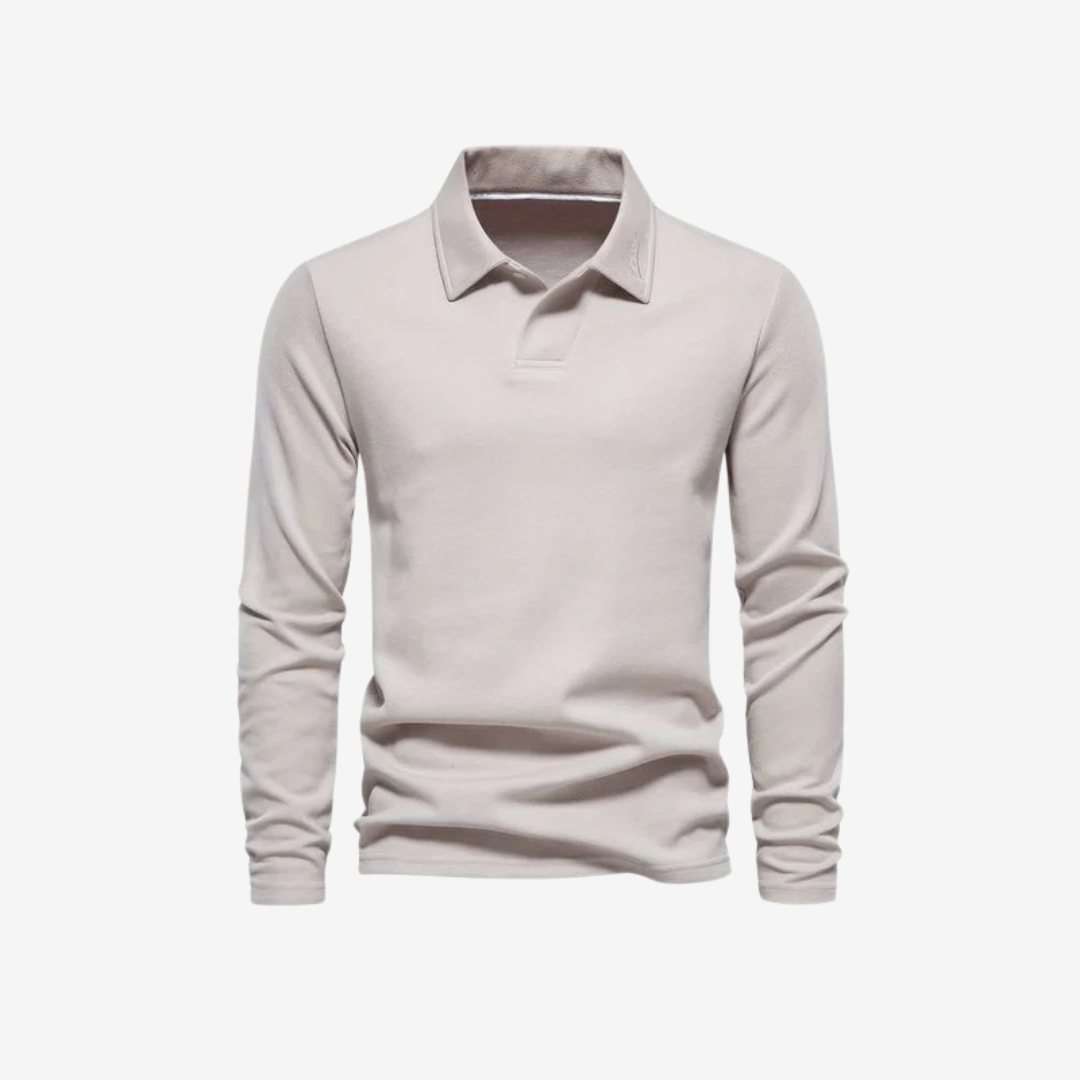 Męska Polo z Długim Rękawem - Klasyczny Styl Casual 1