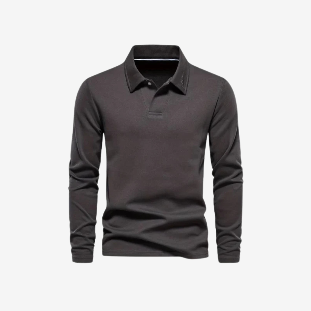 Męska Polo z Długim Rękawem - Klasyczny Styl Casual 3