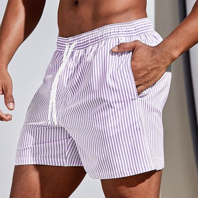 Badehosen für Herren mit Streifen – Schnell Trocknend und Atmungsaktiv 4