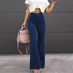 Bequeme Damen Stoffhose aus Geripptem Samt