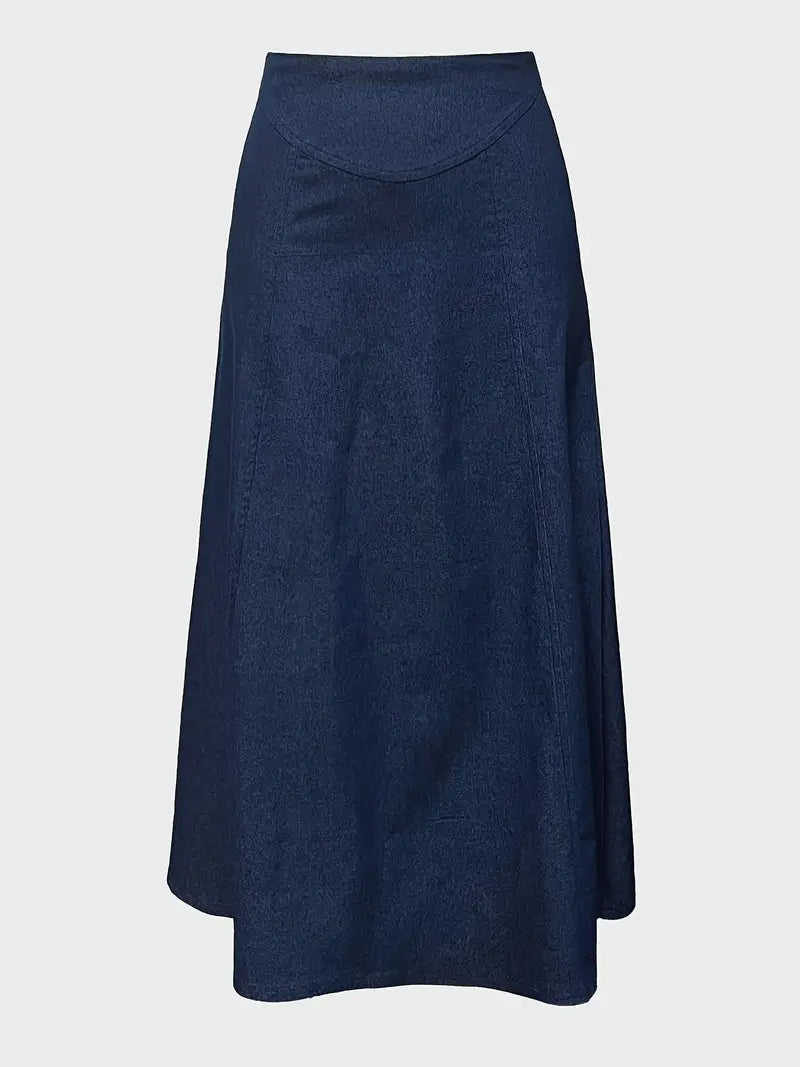 Damen A-Linien Maxirock aus Denim für Elegante Freizeitlooks 2