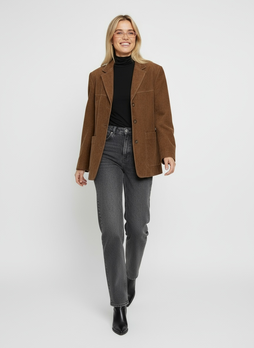 Damen Blazer – Strukturierte Eleganz im Slim-Fit Design 2