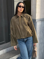 Damen Bomberjacke aus Wildleder 4
