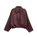 Damen Bomberjacke aus Wildleder 9
