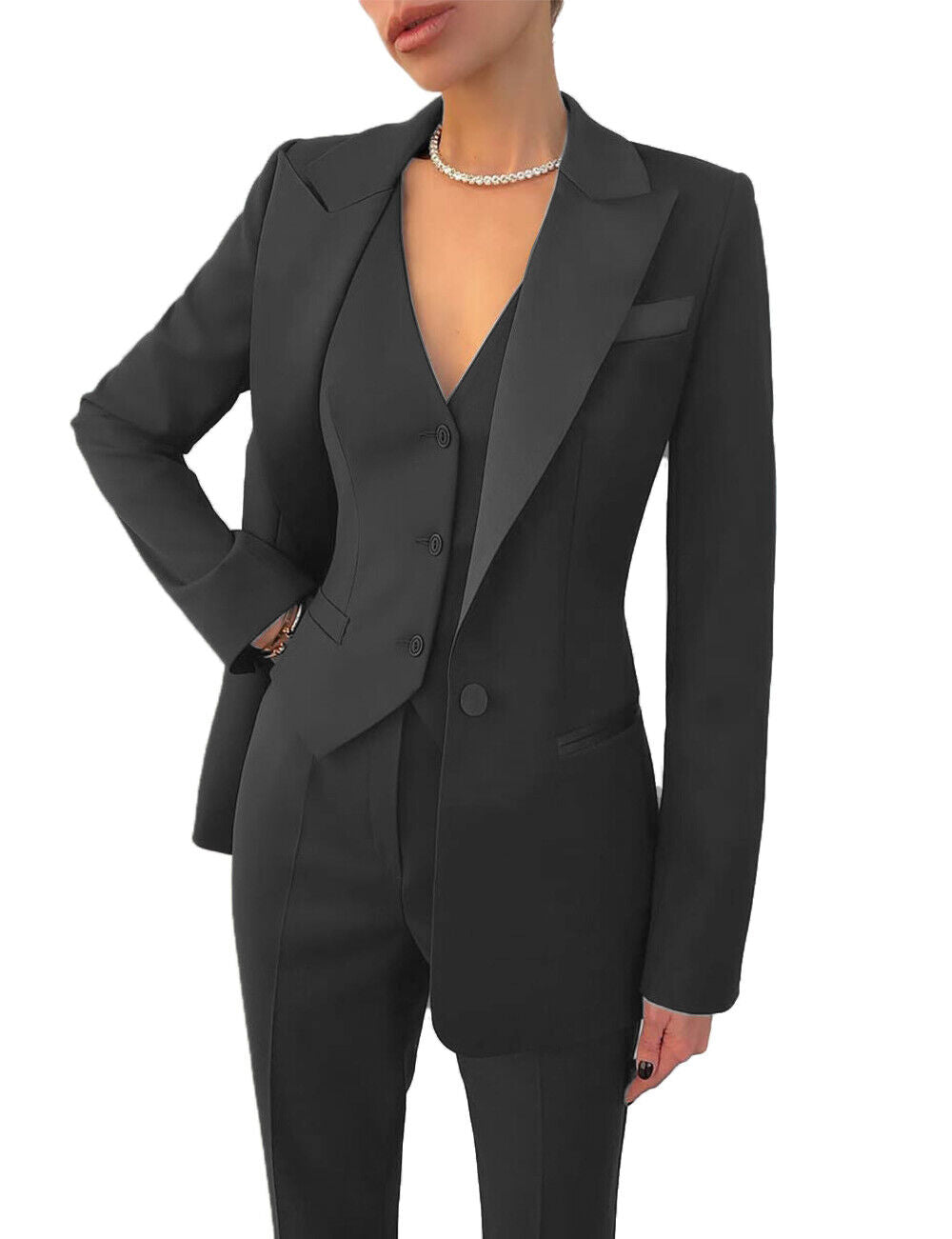 Damen Dreiteiliges Anzug-Set für formelle Anlässe 0