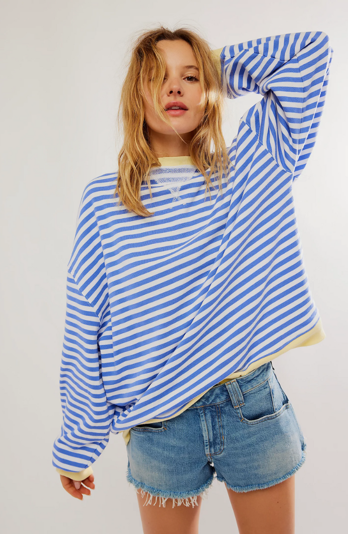 Damen Gestreifter Pullover 1