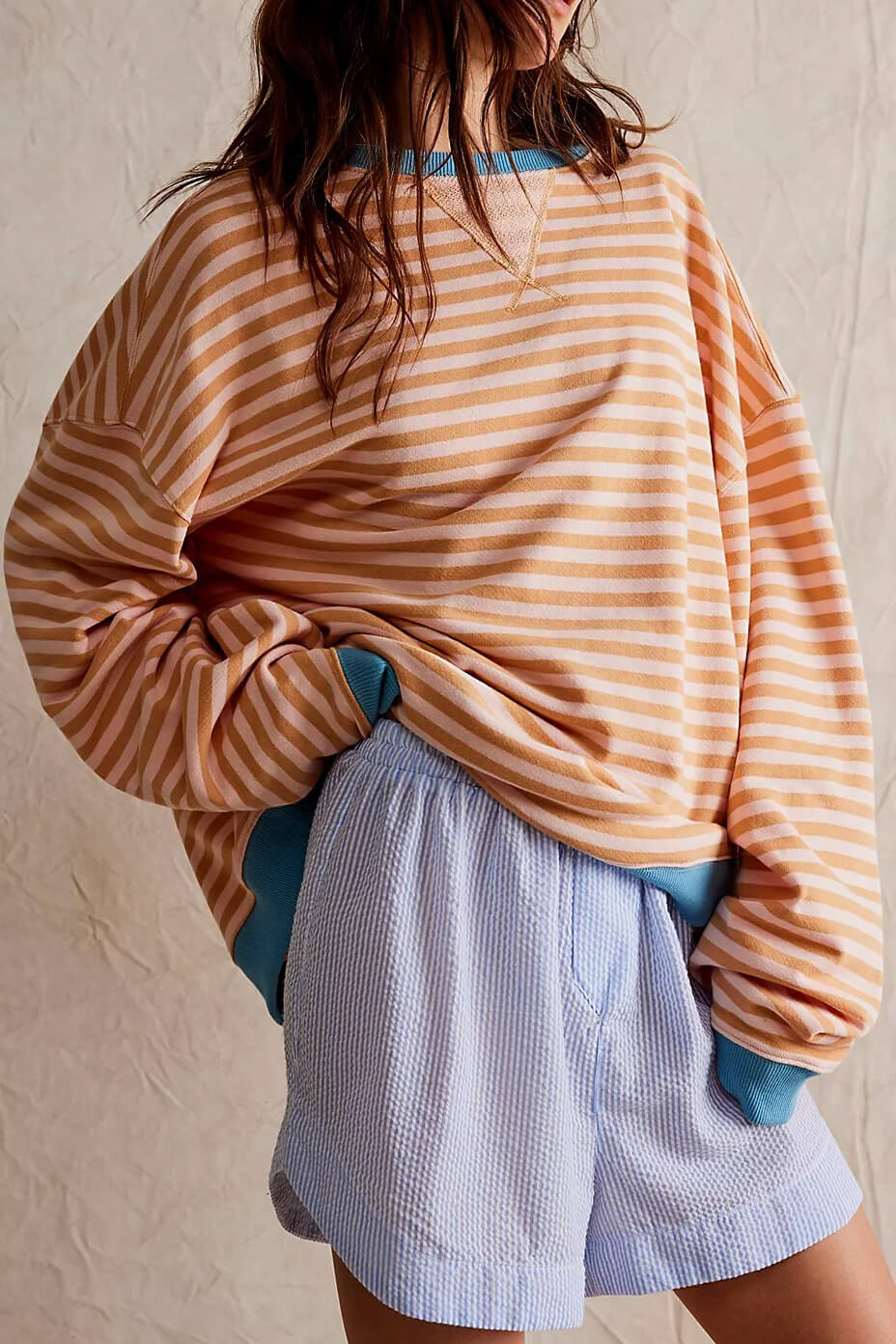 Damen Gestreifter Pullover 9
