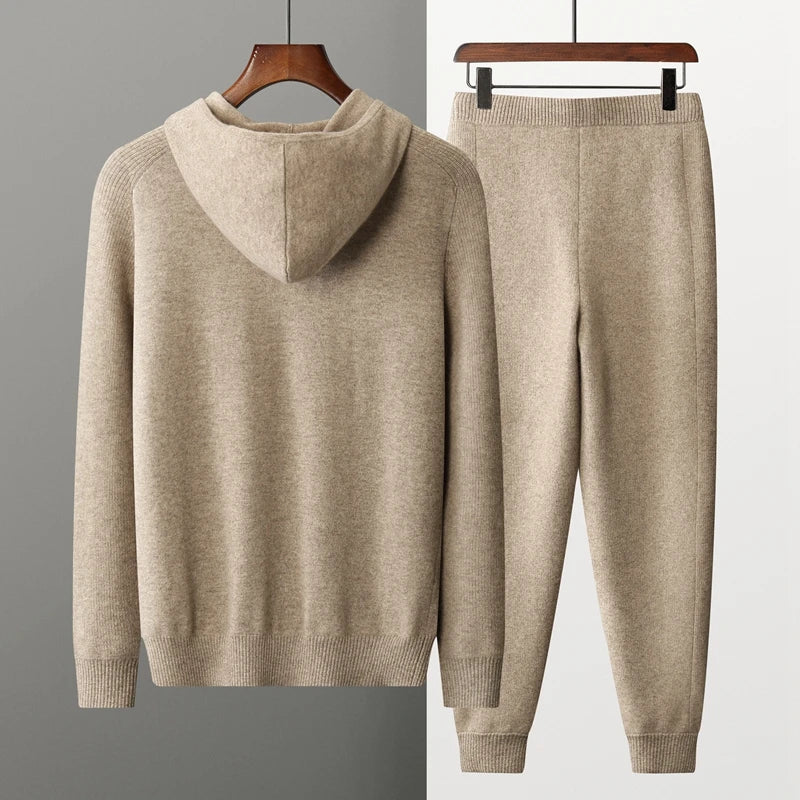 Damen Jogging-Set mit Zip-Up Hoodie und Kordelhose 1