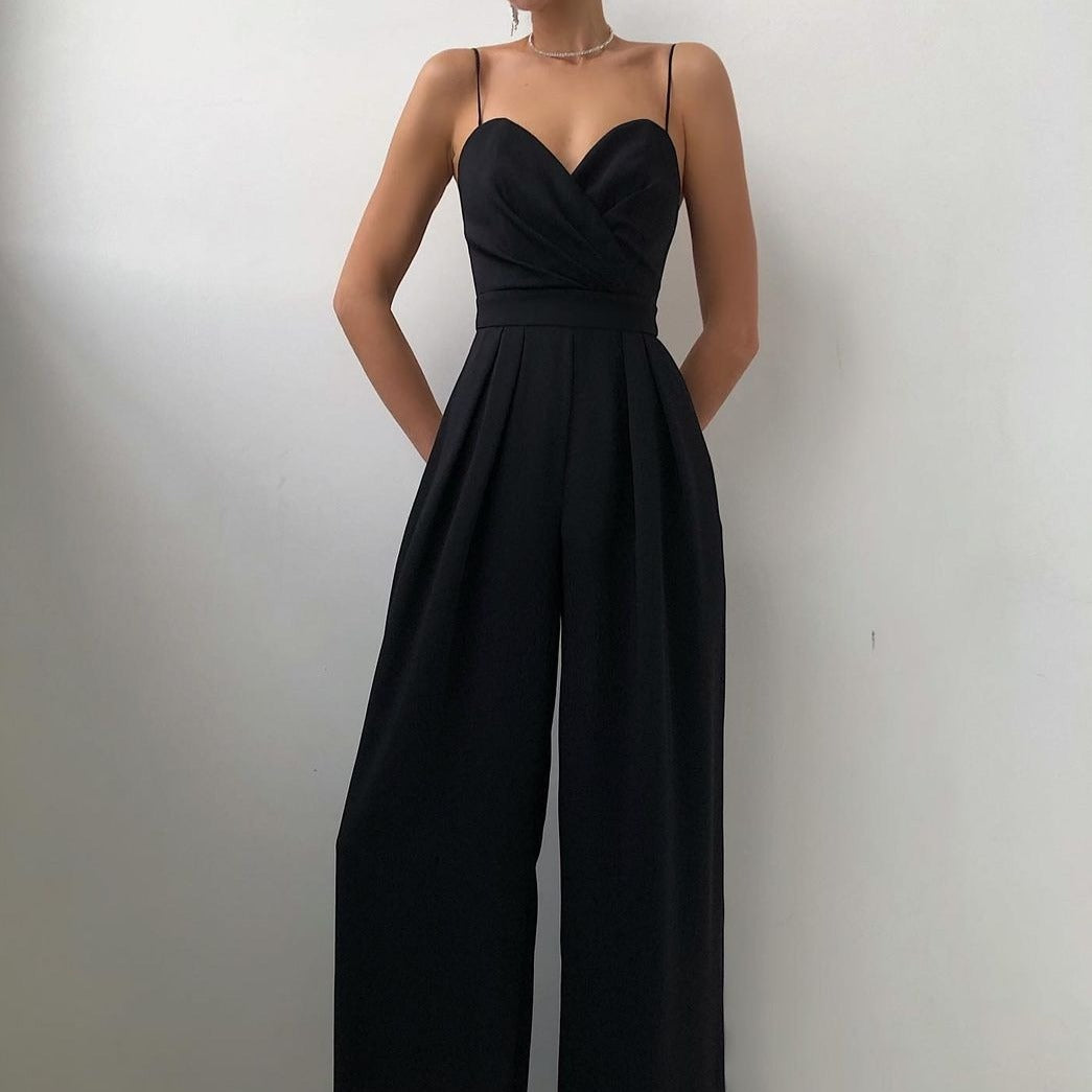 Damen Jumpsuit mit Spaghettiträgern für elegante Anlässe 1