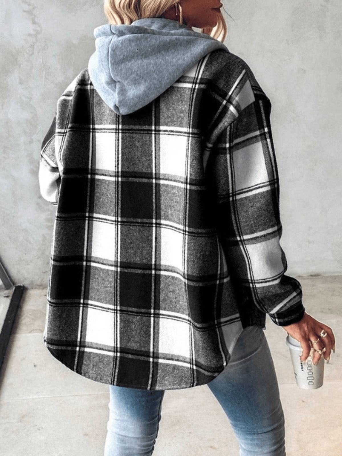 Damen Kariertes Hemd mit Femininer Passform 3