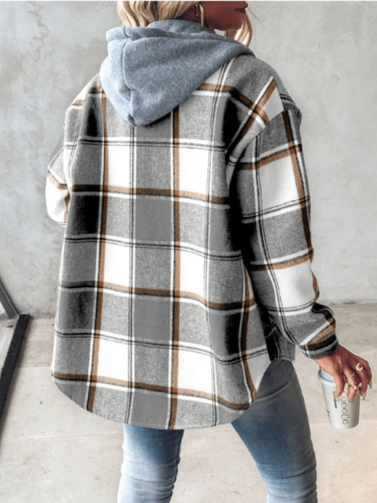 Damen Kariertes Hemd mit Femininer Passform 4