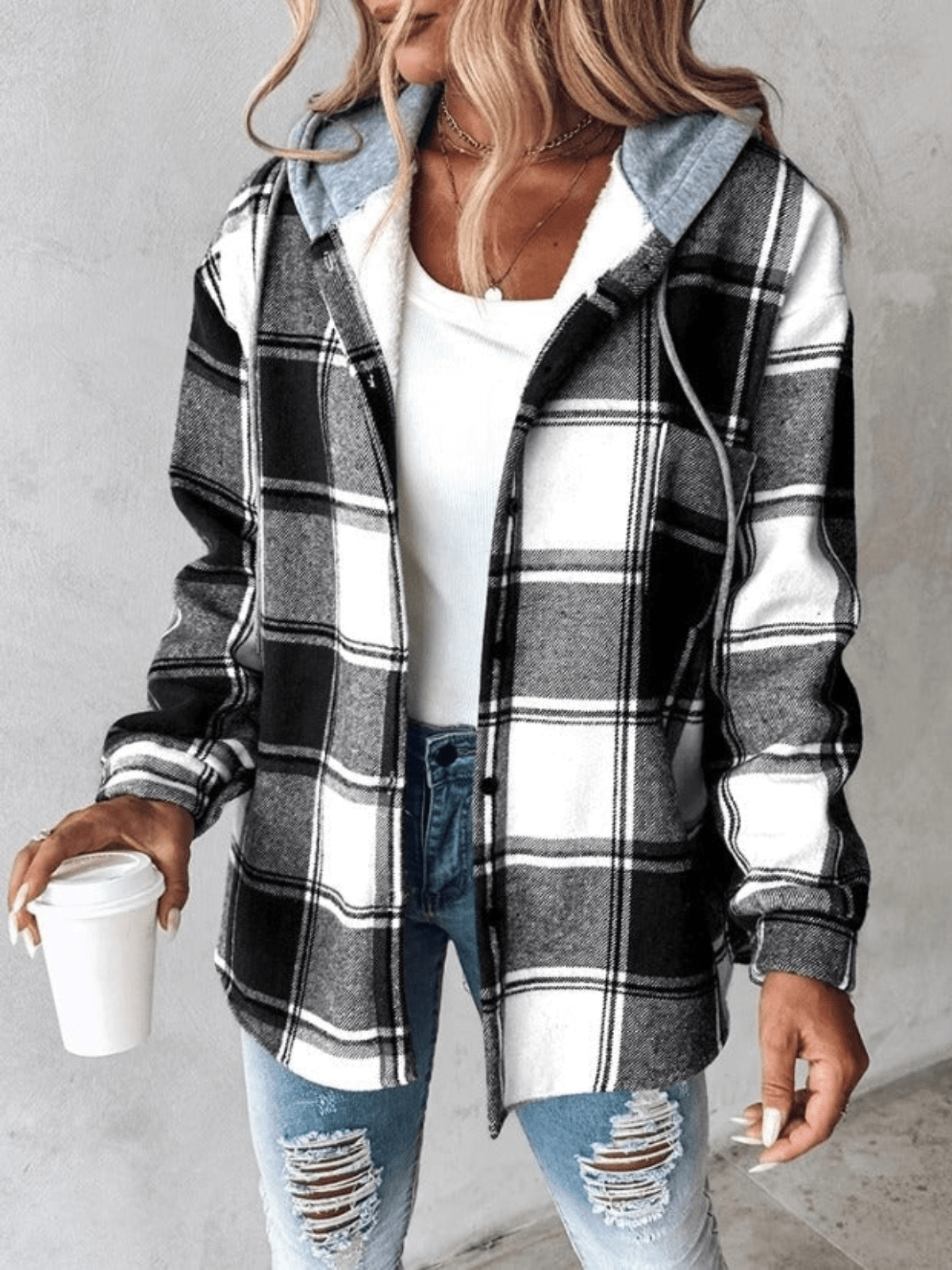 Damen Kariertes Hemd mit Femininer Passform 6
