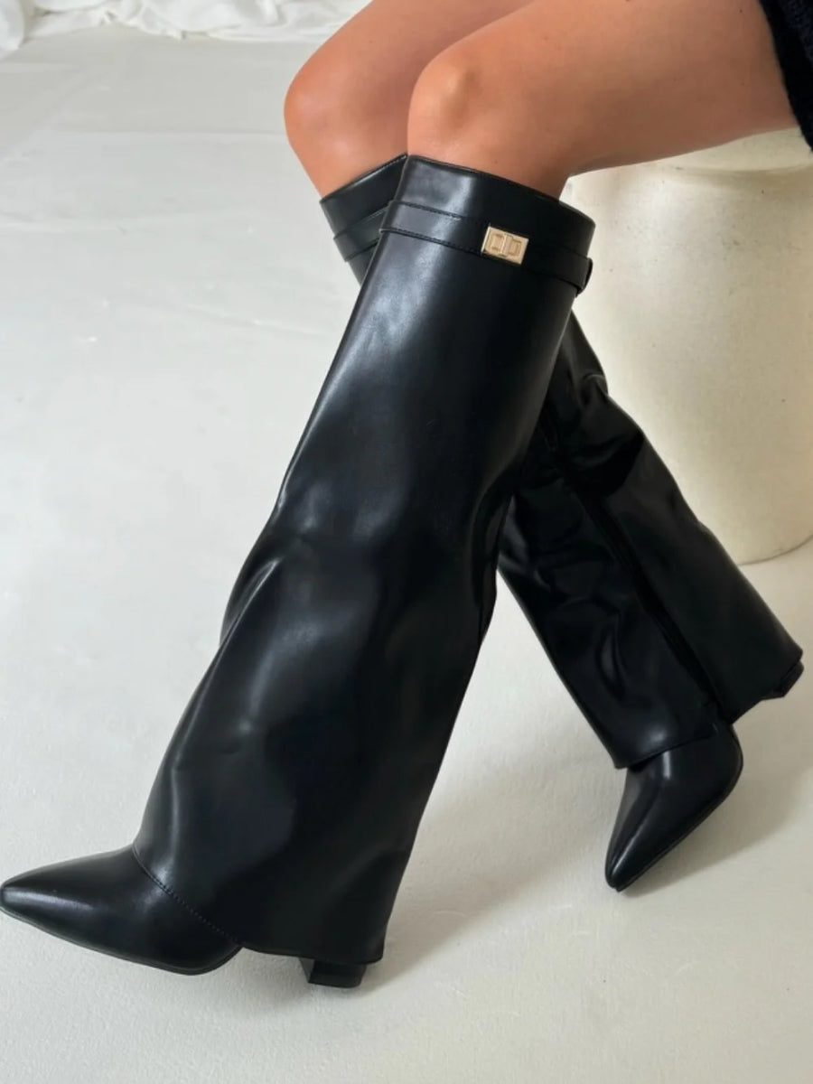 Damen Klassische Hohe Stiefel 10