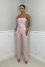 Damen Klassischer Jumpsuit mit Trägerloser Eleganz 11