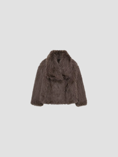 Damen Kunstpelzjacke für kalte Tage - Glamouröse Jacke 0