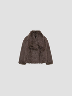 Damen Kunstpelzjacke für kalte Tage - Glamouröse Jacke 0
