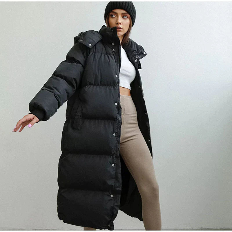 Damen Lange Daunenjacke für Winter 0