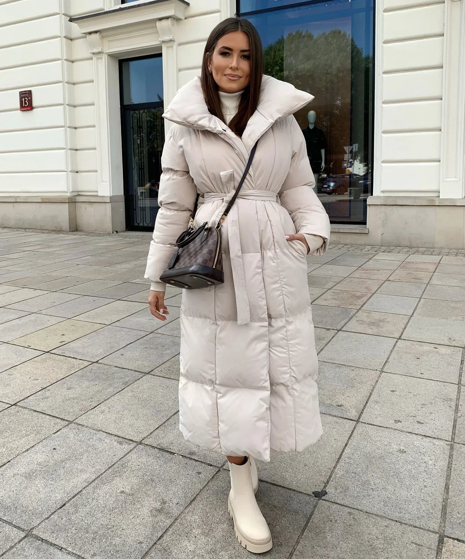 Damen Lange Winterjacke mit Stil 2