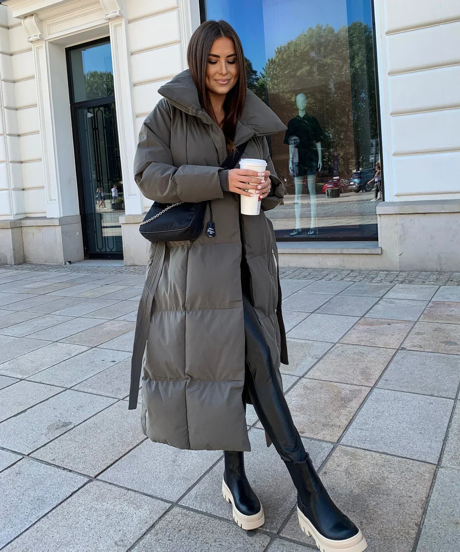 Damen Lange Winterjacke mit Stil 7