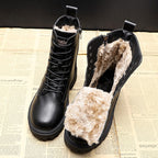 Damen Lederstiefel mit Fellfutter 0