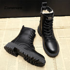 Damen Lederstiefel mit Fellfutter 2