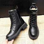 Damen Lederstiefel mit Fellfutter 3