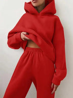Damen Oversized Trainingsanzug Hoodie Set 6