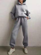 Damen Oversized Trainingsanzug Hoodie Set 8