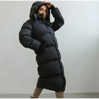 Damen Pufferjacke Lange Silhouette für Winter Schutz 0