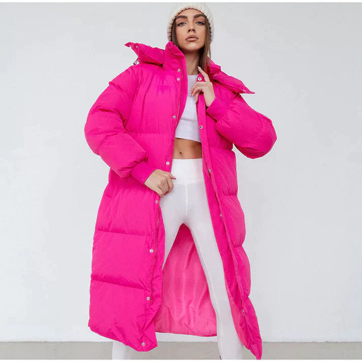 Damen Pufferjacke Lange Silhouette für Winter Schutz 1