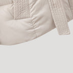 Damen Pufferjacke mit Kapuze und Gürtel für Winteraktivitäten 6