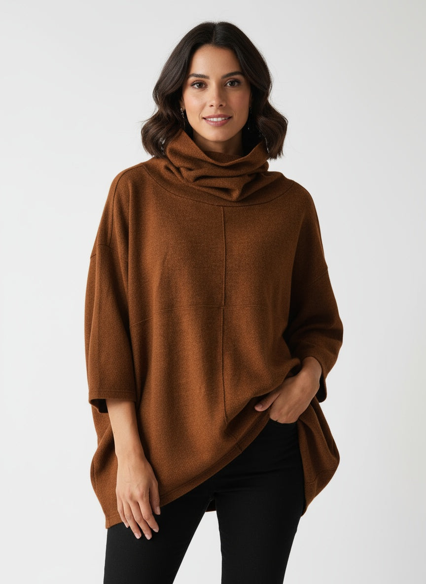 Damen Rollkragenpullover mit entspannter Silhouette 5