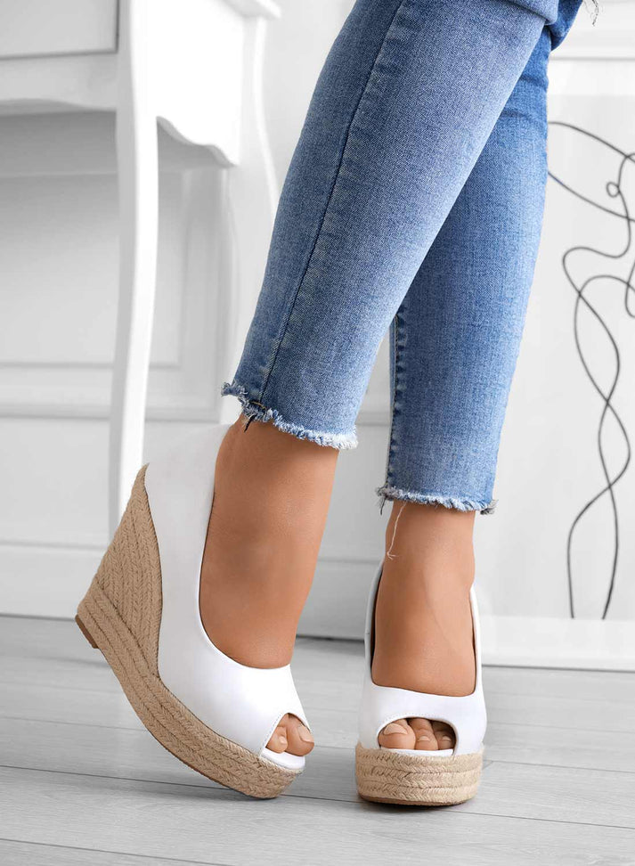 Women's suede sandals with wedge heel