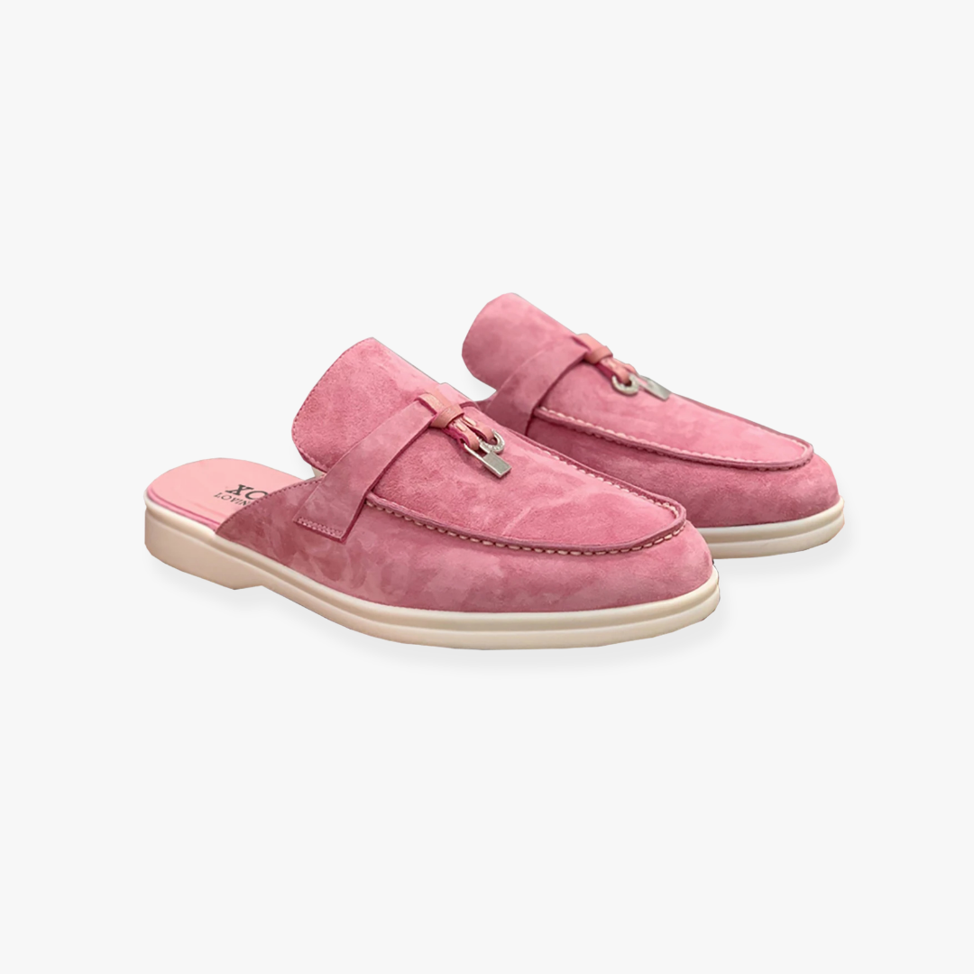 Women's Slip-On Mules with Fashionable Buckle Accent