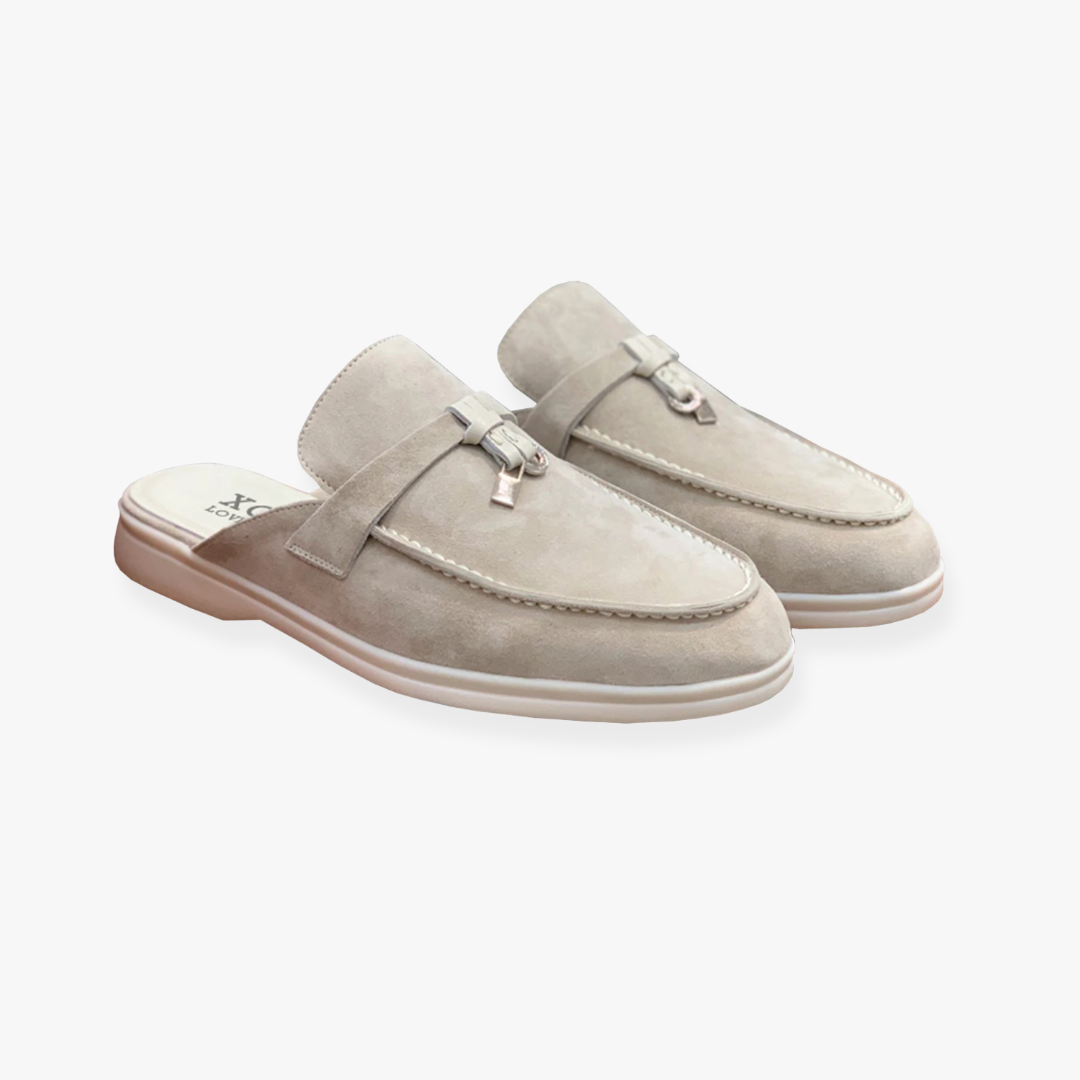 Women's Slip-On Mules with Fashionable Buckle Accent