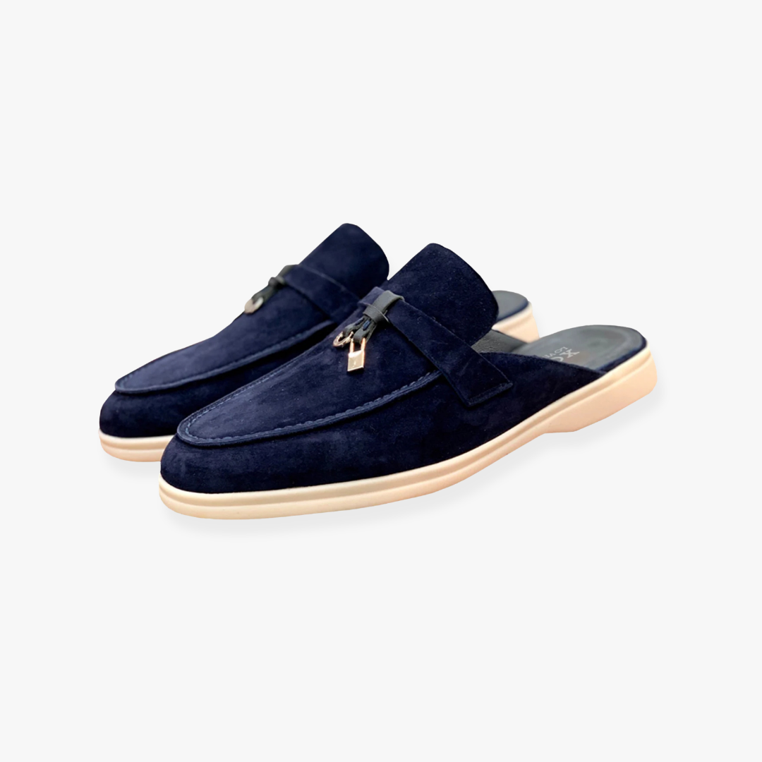 Women's Slip-On Mules with Fashionable Buckle Accent
