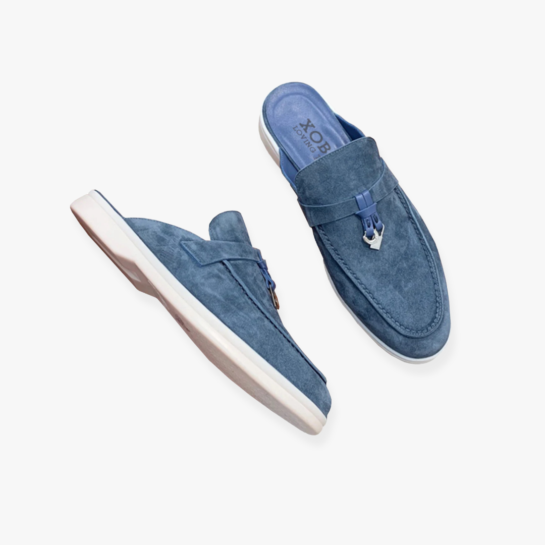 Women's Slip-On Mules with Fashionable Buckle Accent