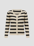 Damen Strickjacke Cardigan mit Streifen für Ganzjahresstil 1