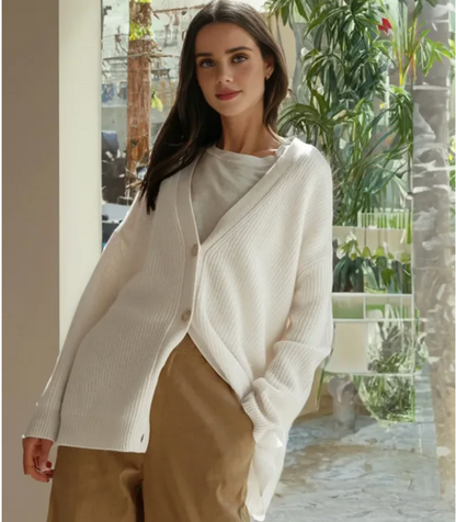 Damen Strickjacke V-Ausschnitt Cardigan für Elegante Outfits 13