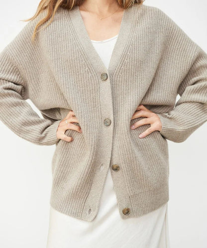 Damen Strickjacke V-Ausschnitt Cardigan für Elegante Outfits 2