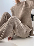 Damen Strickset - Lässiger Pullover und Gerade Hose 0