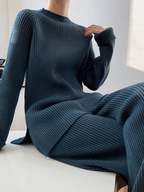 Damen Strickset - Lässiger Pullover und Gerade Hose 4