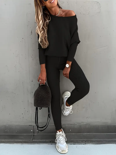 Damen Strickset Pullover und Leggings 3