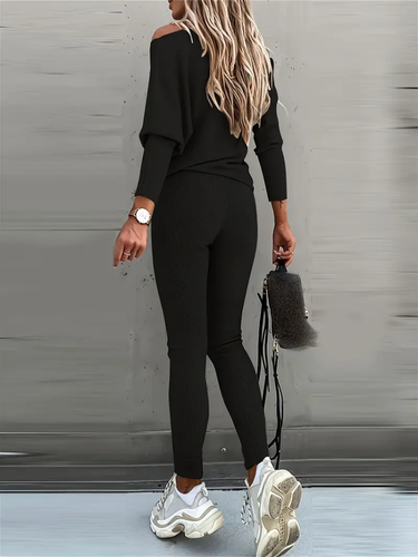 Damen Strickset Pullover und Leggings 4