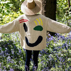 Damen Überdimensionierter Pullover mit Smiley-Design 6