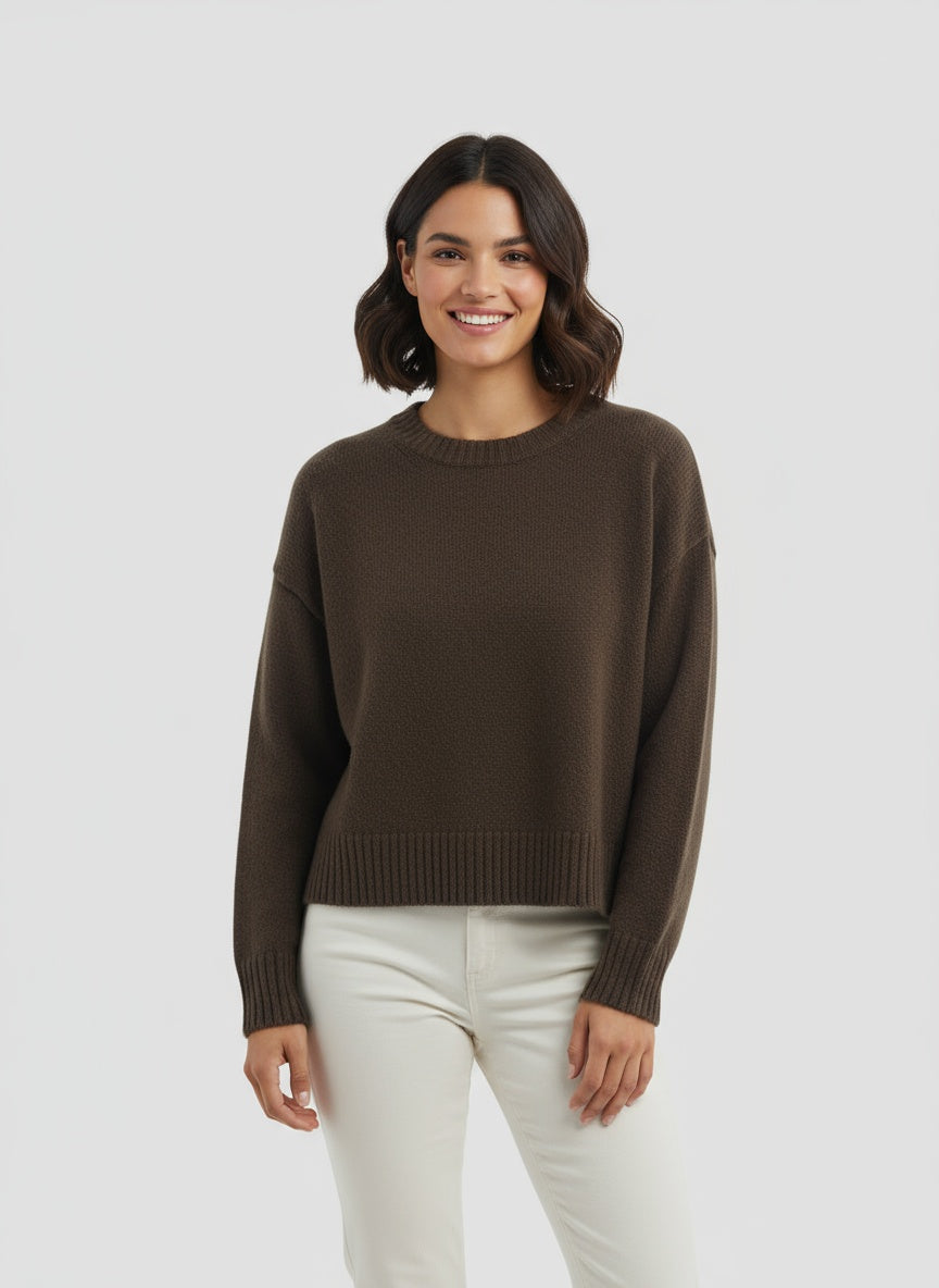 Damenpullover im Minimalistischen Stil mit Weicher Textur 1