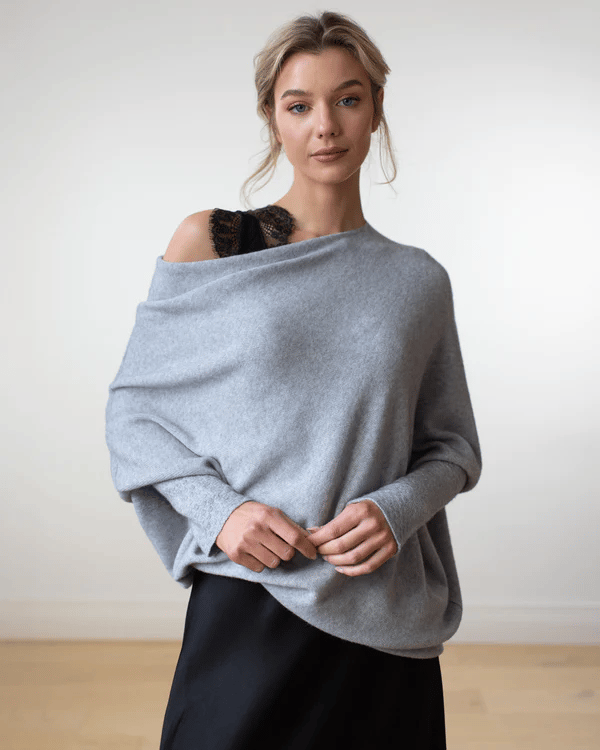 Damenpullover mit Offener Schulterlinie – Stilvoller Strickpullover 0