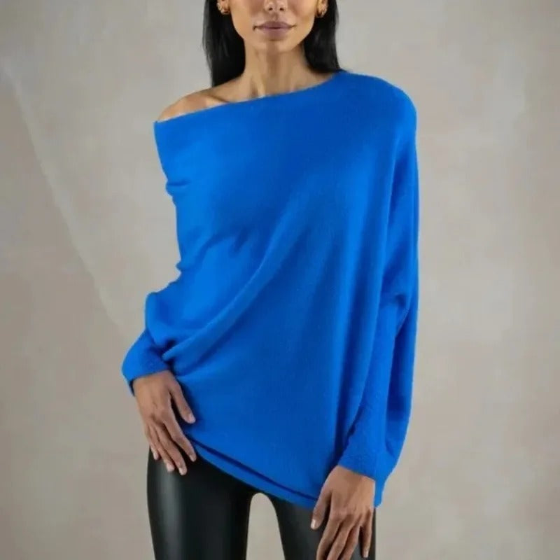 Damenpullover mit Offener Schulterlinie – Stilvoller Strickpullover 12