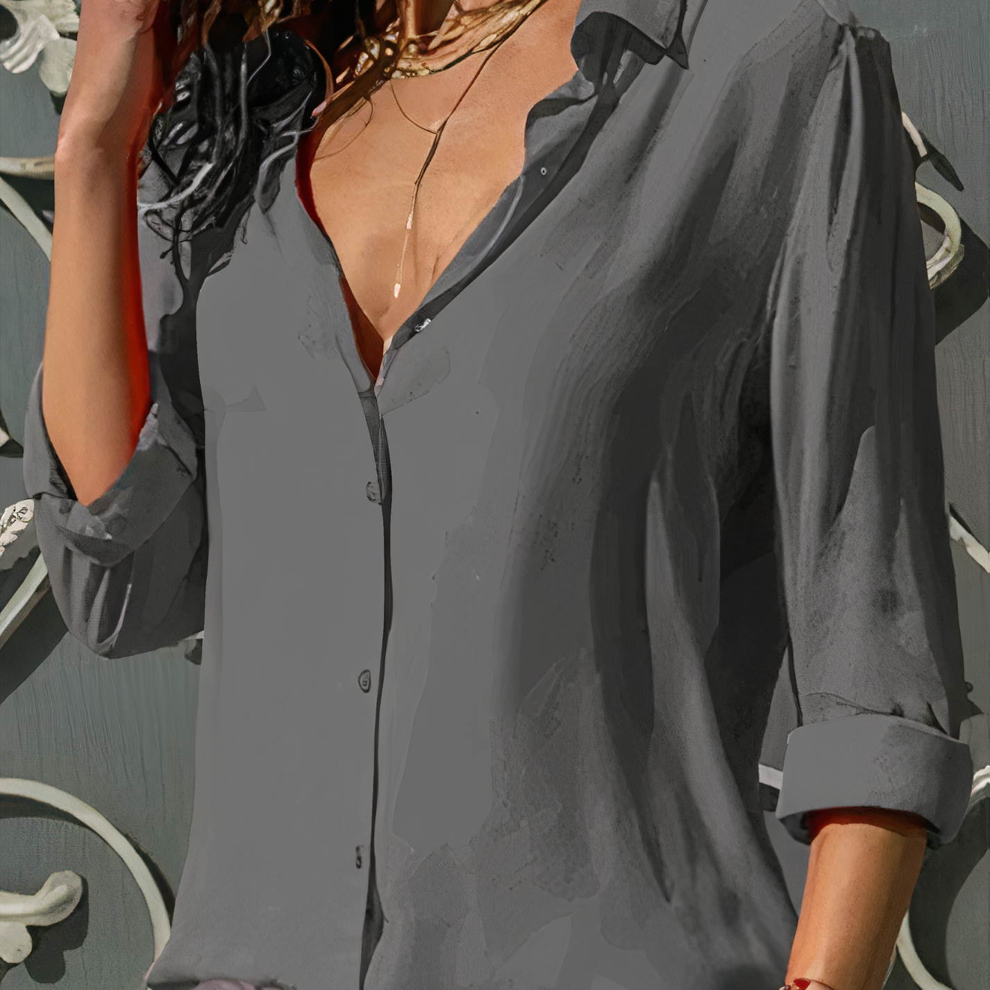 Elegante Chiffonbluse für Frauen
